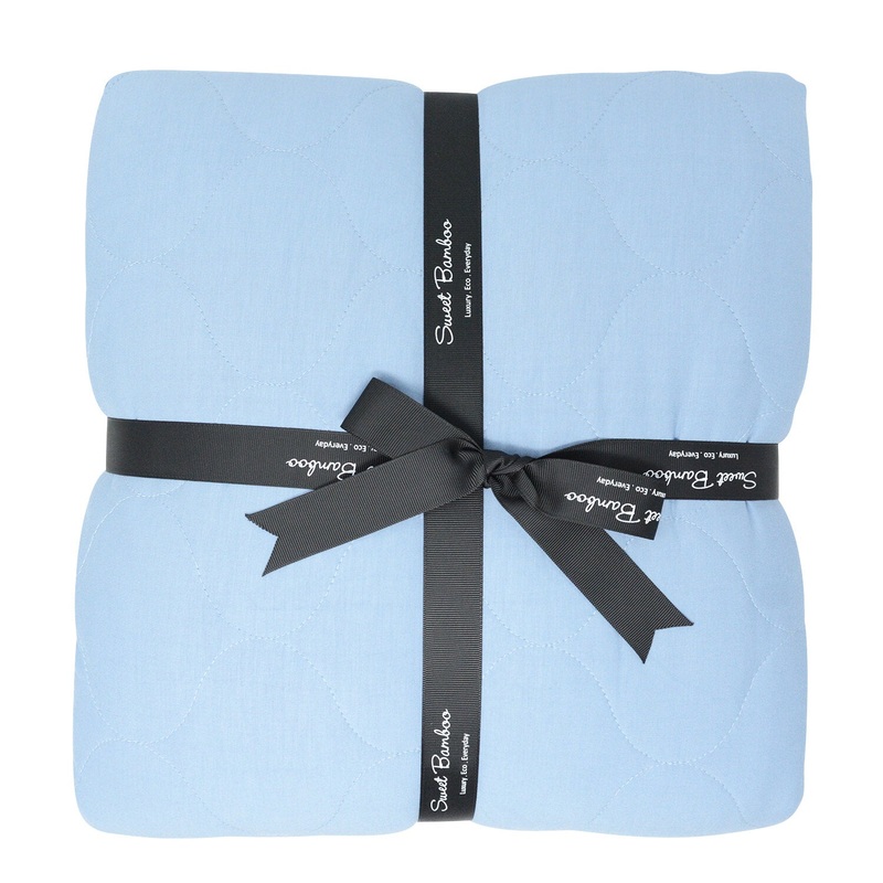Sweet Bamboo Quilted Blanket – Faded Denim