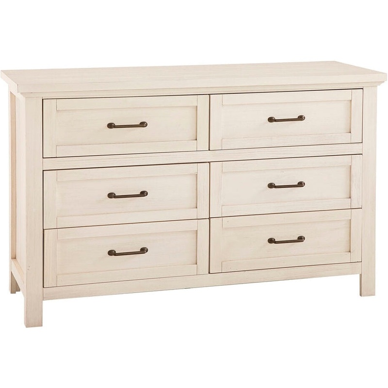 Westwood Design Westfield 6-Drawer Double Dresser Brushed White