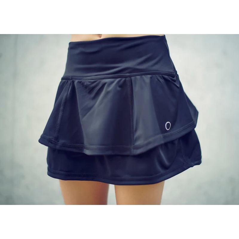 Girls Ruffle Solid Skirt Black 5Y