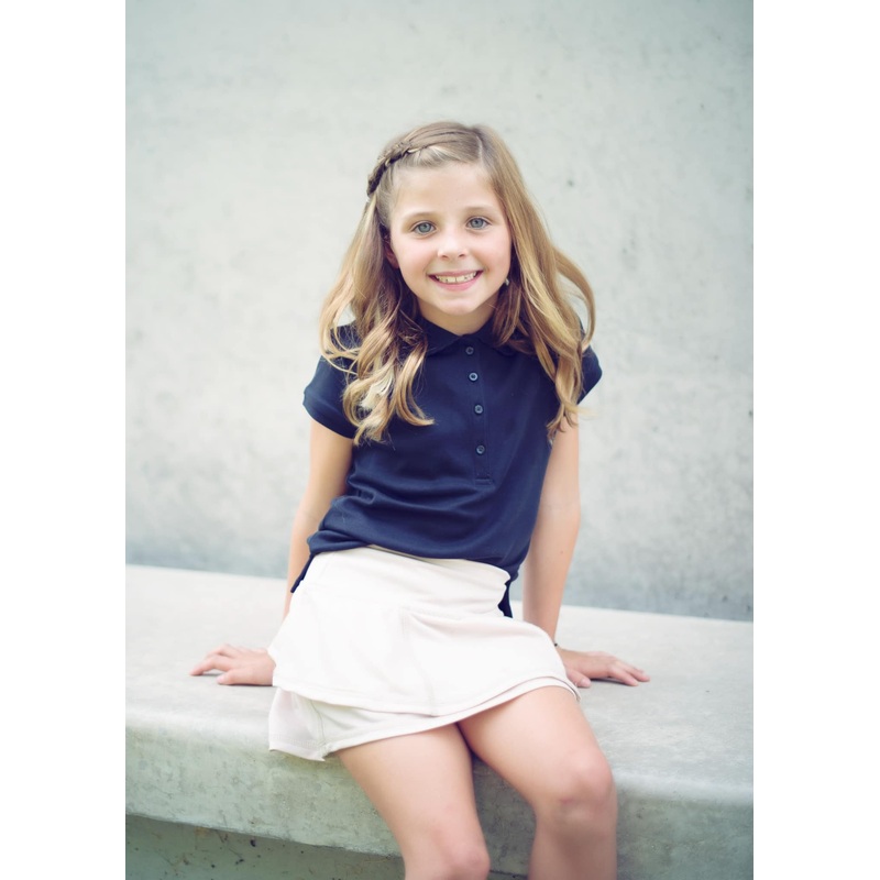 Girls Ruffle Solid Skirt White 5Y