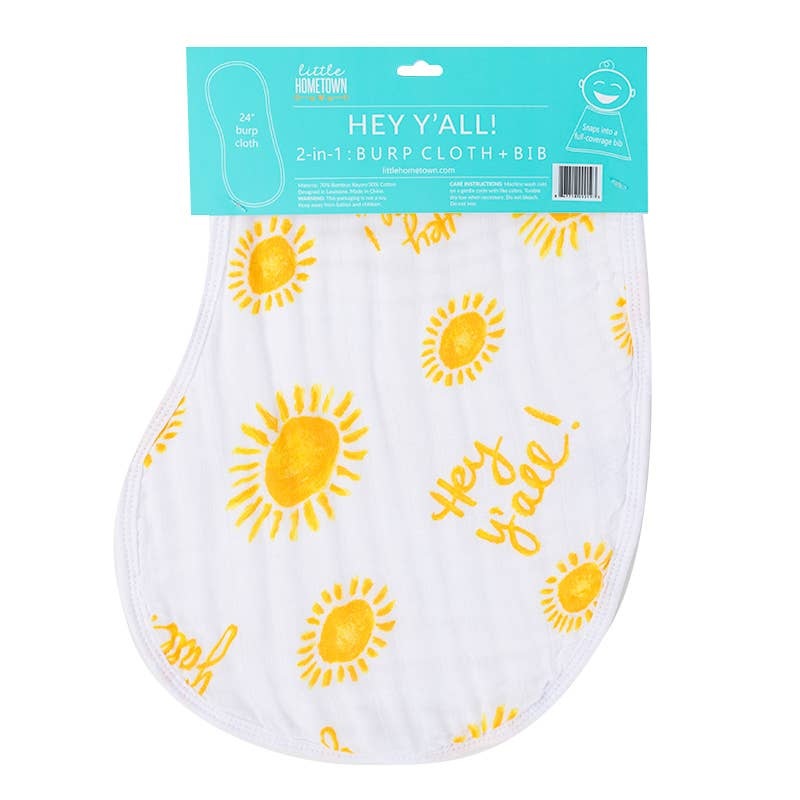 Hey Y’all Burp/Bib Combo (Unisex)