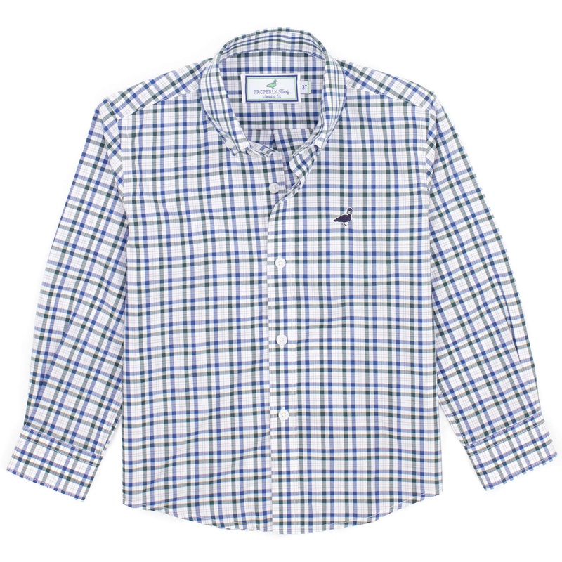Properly Tied Boys Seasonal Sportshirt | Mallard 2T