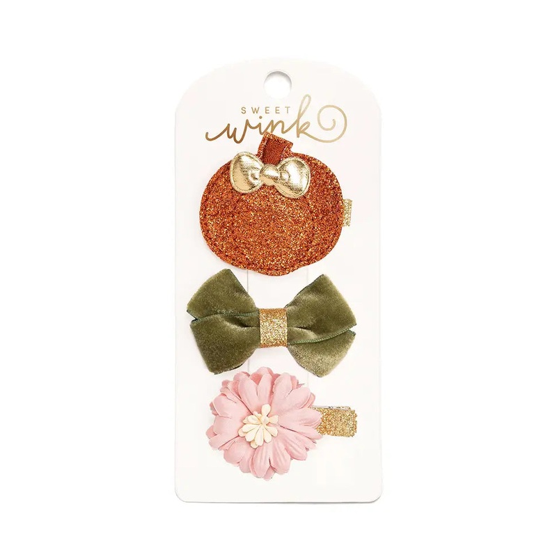 Sweet Wink Pumpkin Clip Set