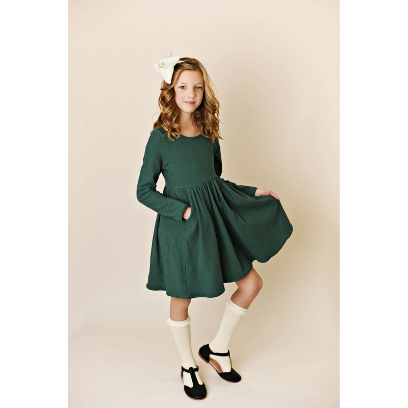 Swoon Baby Clothing Hunter Ribbed Pocket Dress 2T