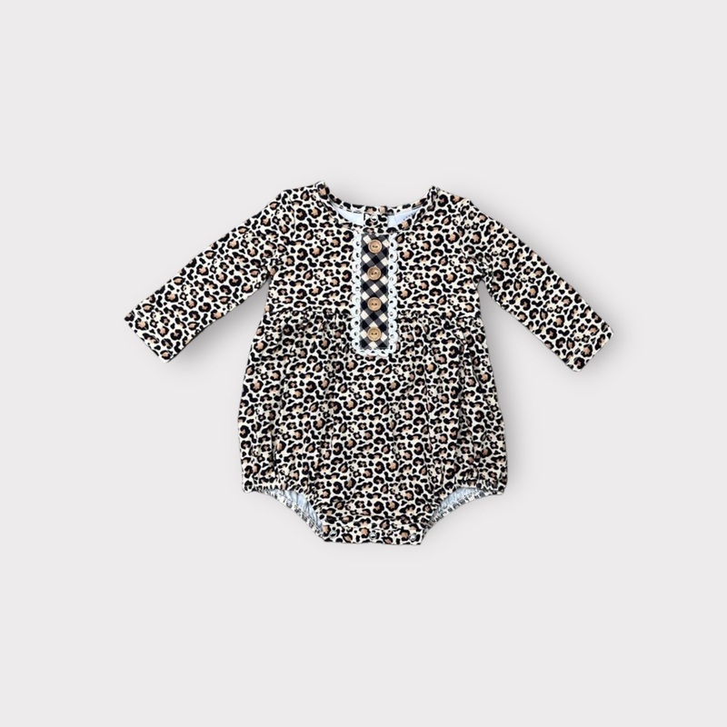 Swoon Baby Clothing Leopard Petal Bubble Newborn