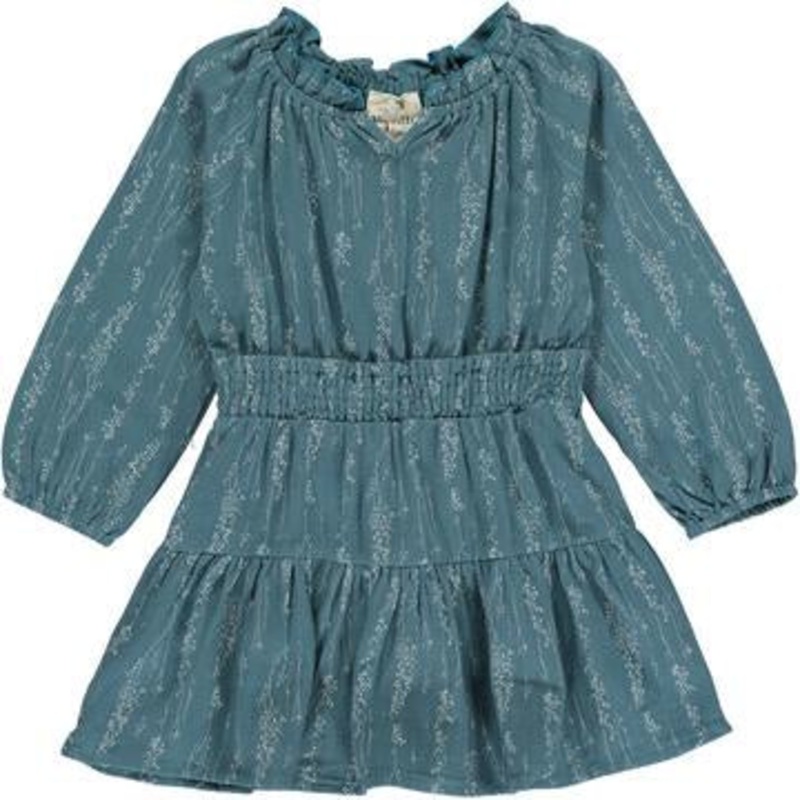 Vignette Willow Dress | Teal Twiggy Print 2T
