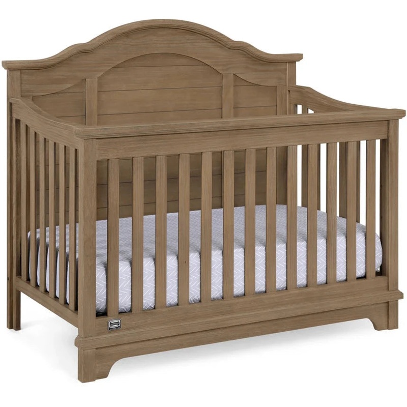 Delta Children Asher 6-in-1 Convertible Crib Rustic Grey