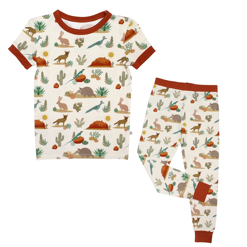 Desert Friends Western Bamboo Pajamas Kids Clothes 2T
