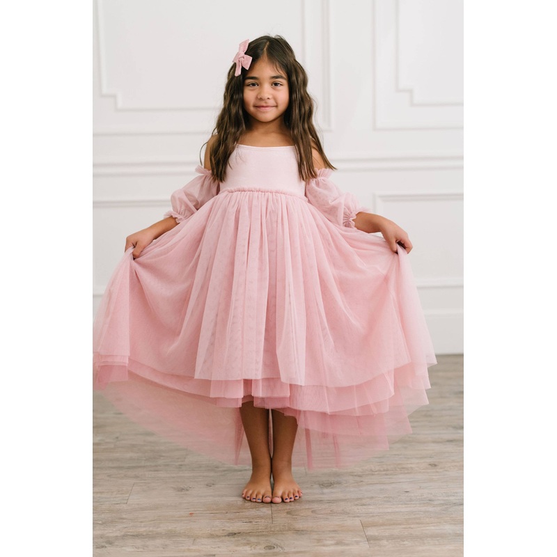 Everly Dress in Pink Rose Ombre 2T