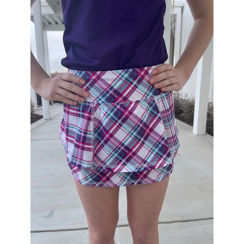 Girls Print Ruffle Skirt Mazy Plaid 5Y