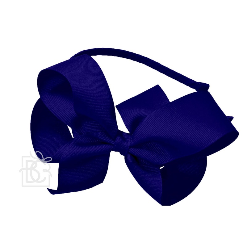 Hard Metal Headband with Extra Large Bow White