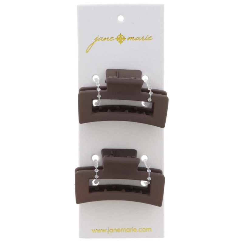 Jane Marie Open Rectangle Mini Hair Clips, Set of 2