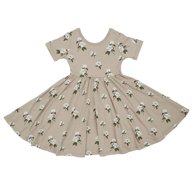 Kyte Baby Twirl Dress | Small Khaki Magnolia 2T
