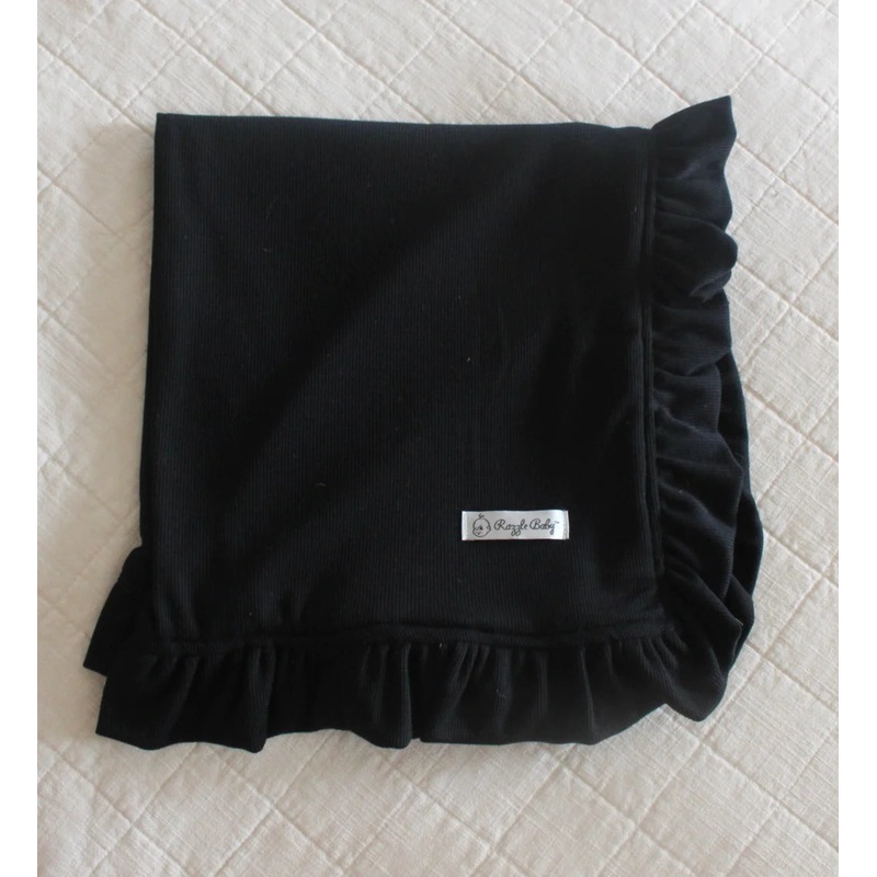 Razzle Baby Knit Blankets Black Waffle