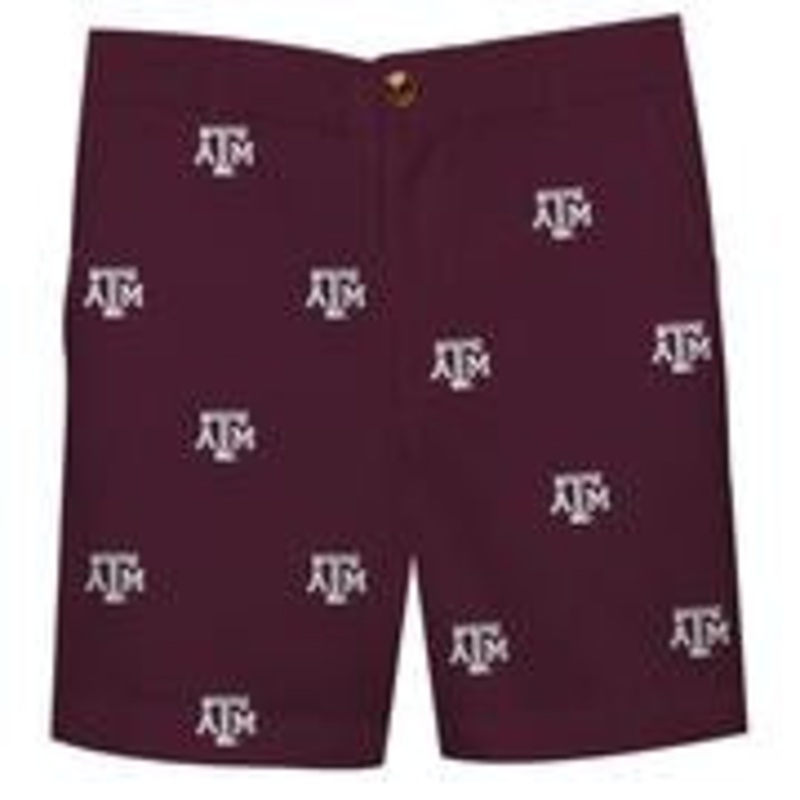 Texas AM Aggies All Over Maroon Print Structured Short 2T