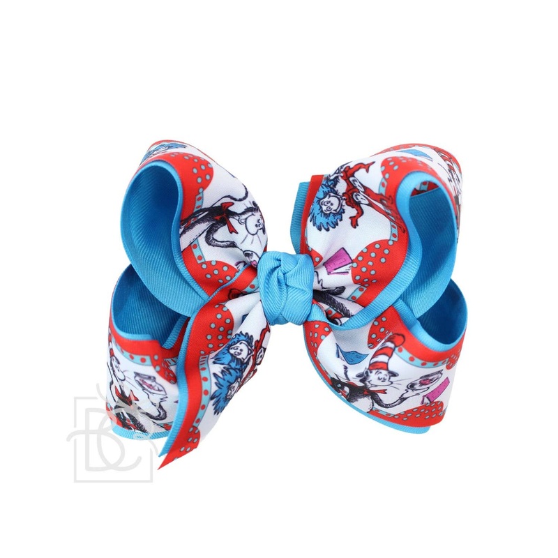 Cat In Hat Bow: 5.5″ XL Layered Bow on Alligator Clip