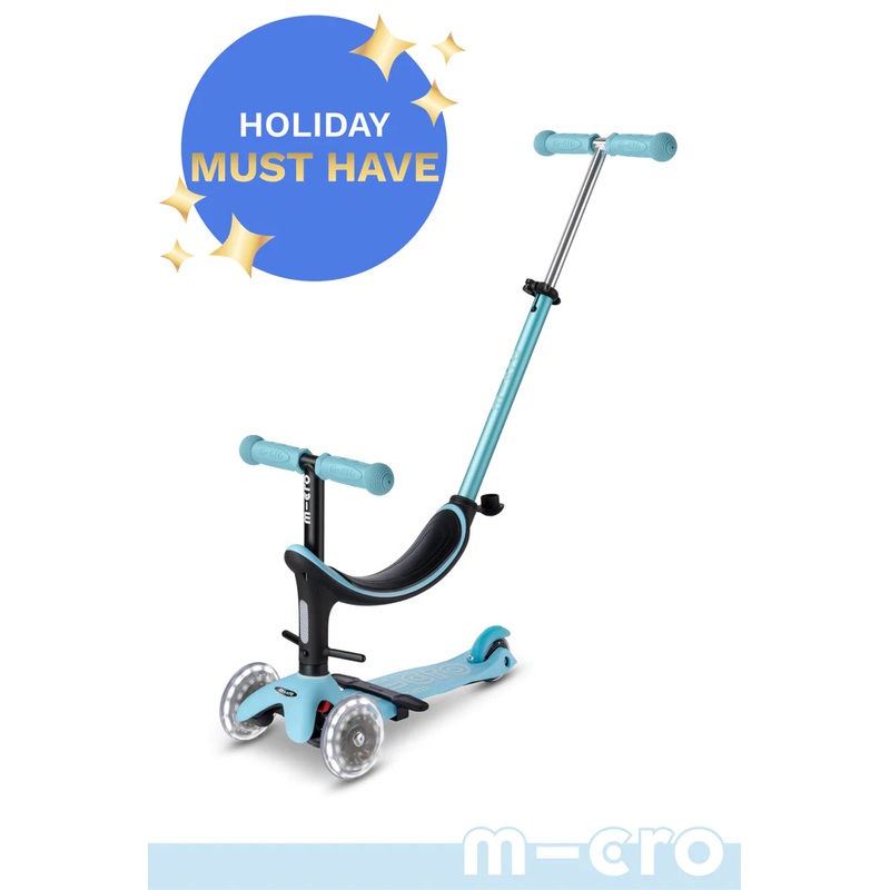 Micro Kickboard Mini2Grow Magic LED Scooter Sky Blue