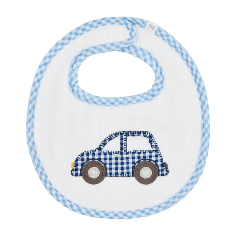 Mud Pie Car Applique Bib