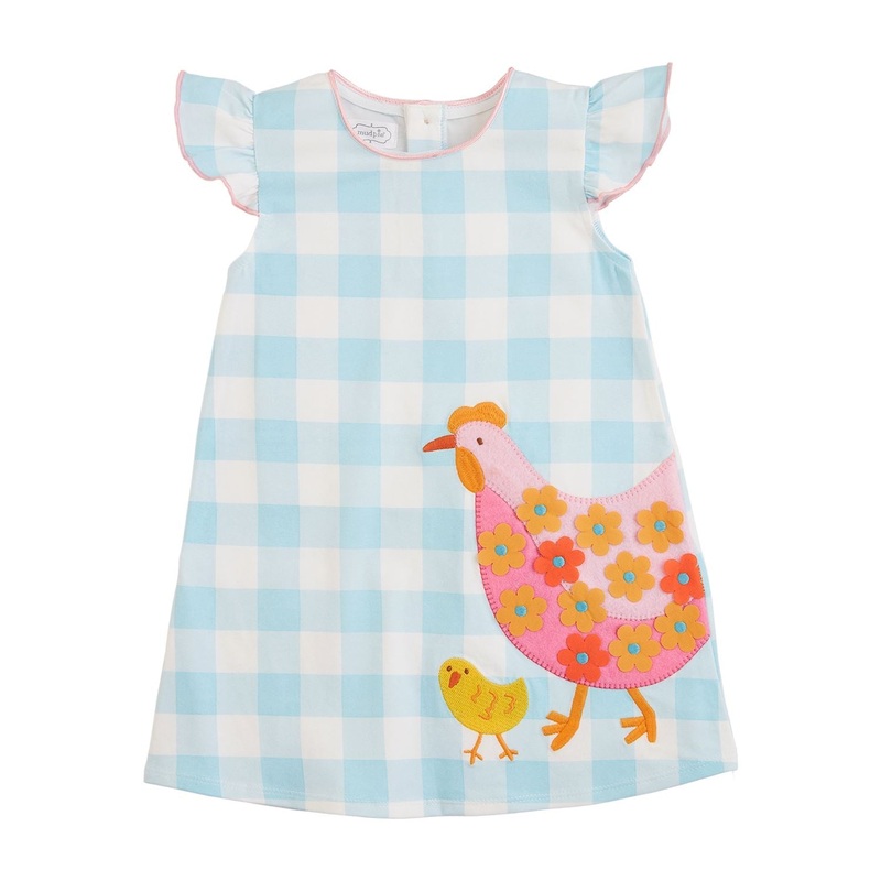 Mud Pie Check Chicken Dress 12-18M
