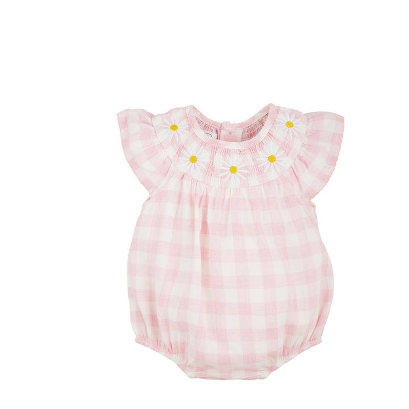 Mud Pie Smocked Daisy Bubble 0-3M