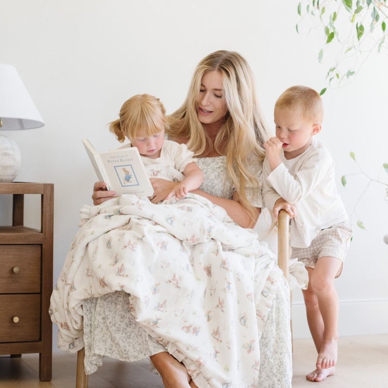 Saranoni Peter Rabbit Bamboo Rayon Muslin/Lush Blankets Girl