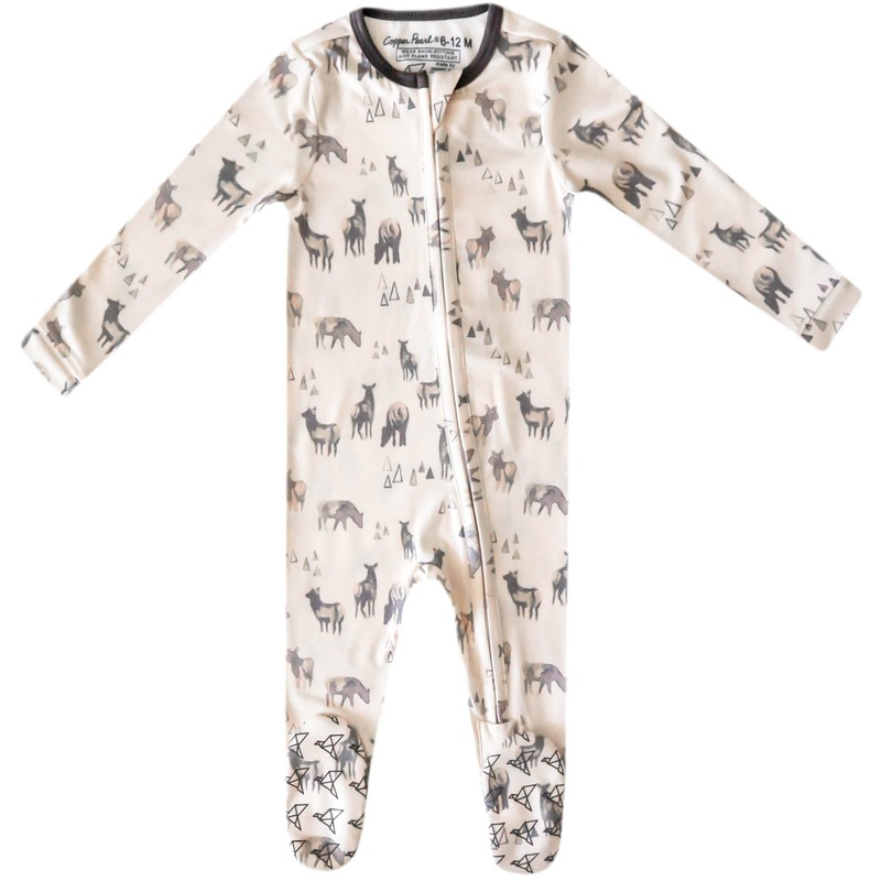 Copper Pearl Zip-Up Footie Pajama | Cody Newborn