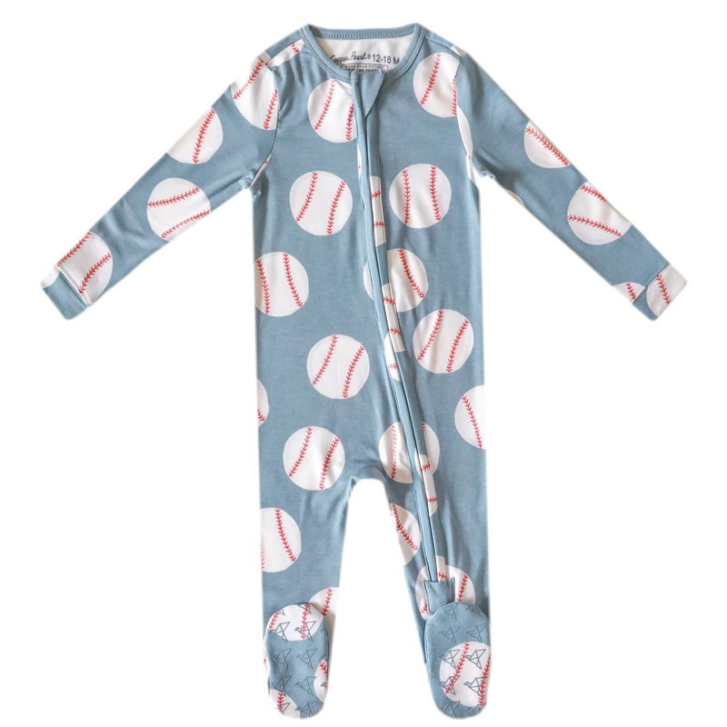 Copper Pearl Zip-Up Footie Pajama | Slugger Newborn