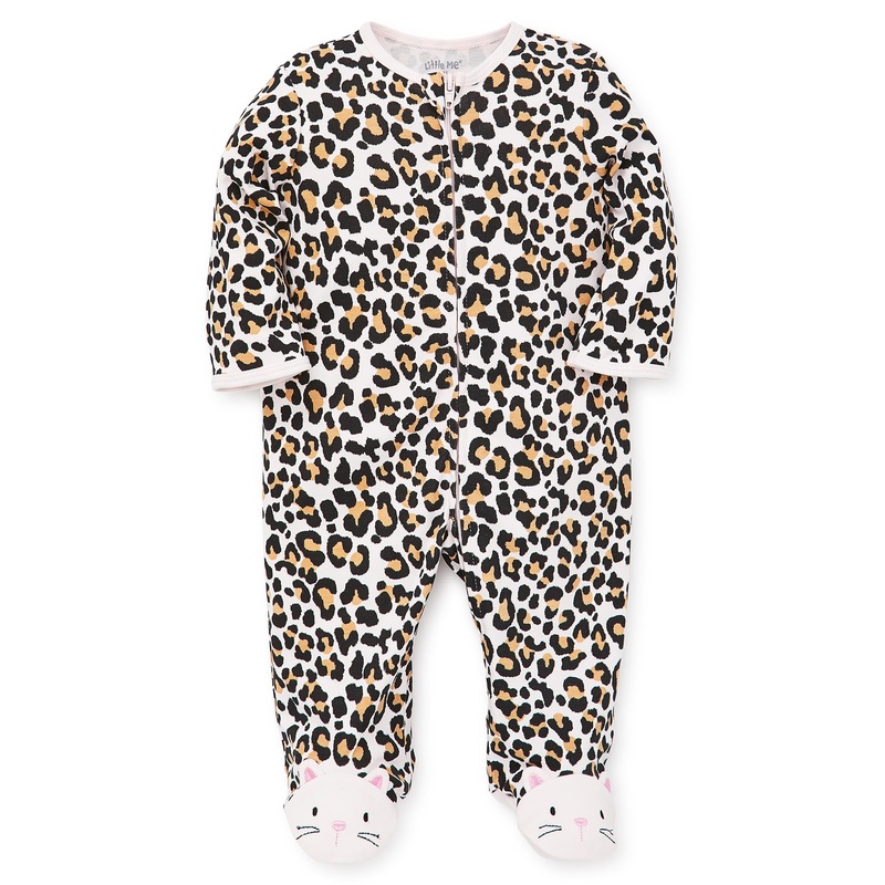 Little Me Leopard Footie