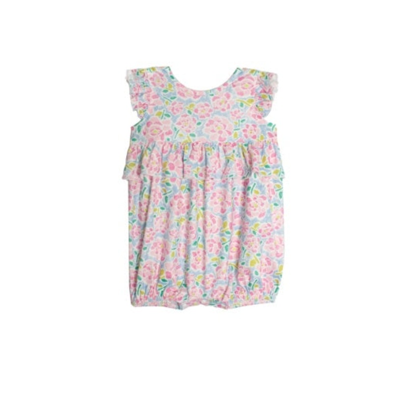 Mabel + Honey Pink Scribble Romper | Pink 0-3M