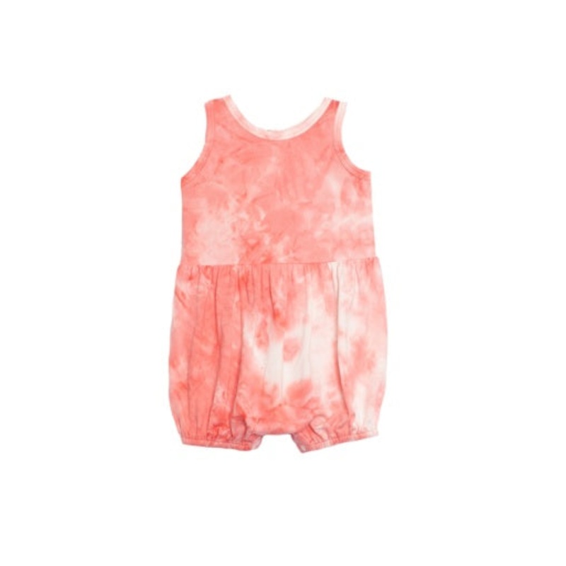 Mabel + Honey Strawberry Cloud Romper | Red 0-3M