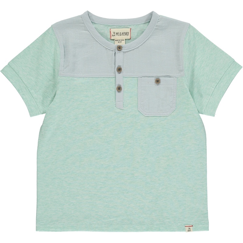 Me & Henry Pale Blue Panelled Top 2-3Y