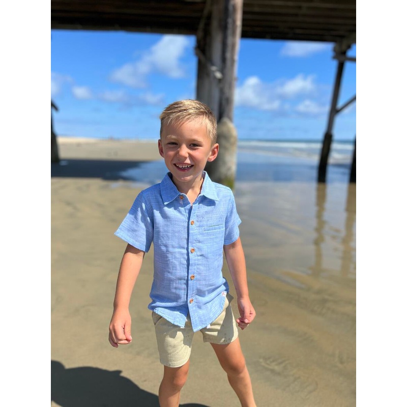 Me & Henry Pale Chambray Woven Shirt 2-3Y