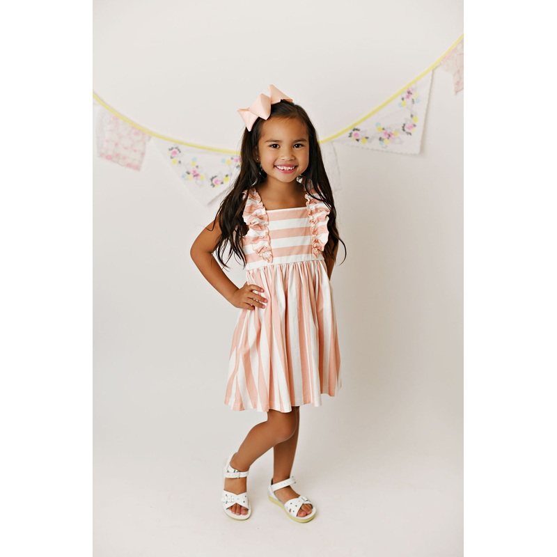 Serendipity Clothing Peony Pink Stripe Dress 9-12M