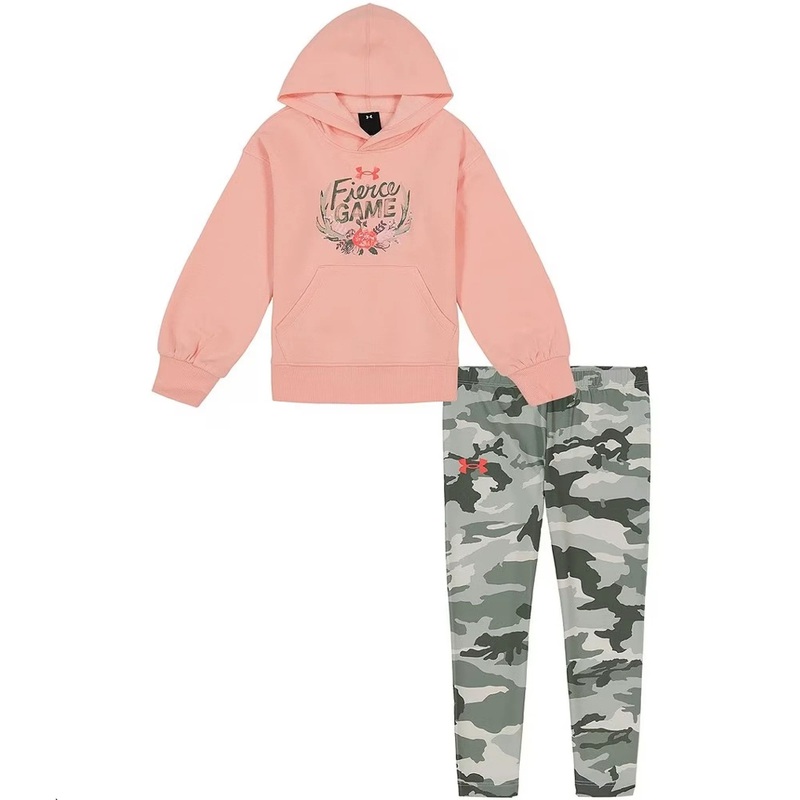 UA Firece Game Hoodie Set Pink FIzz 9-12M