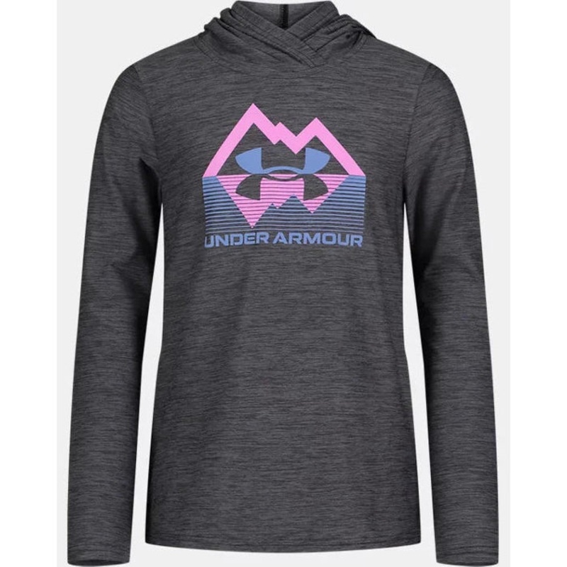UA Stature Hoodie Pitch Gray Youth Small