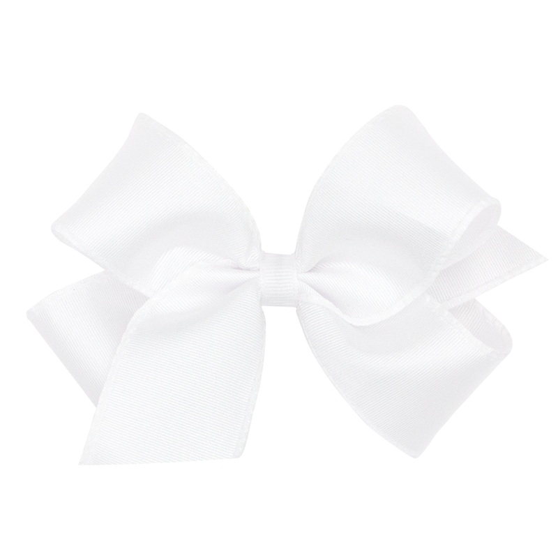Wee Ones Med Satin Grosgrain Bow RED