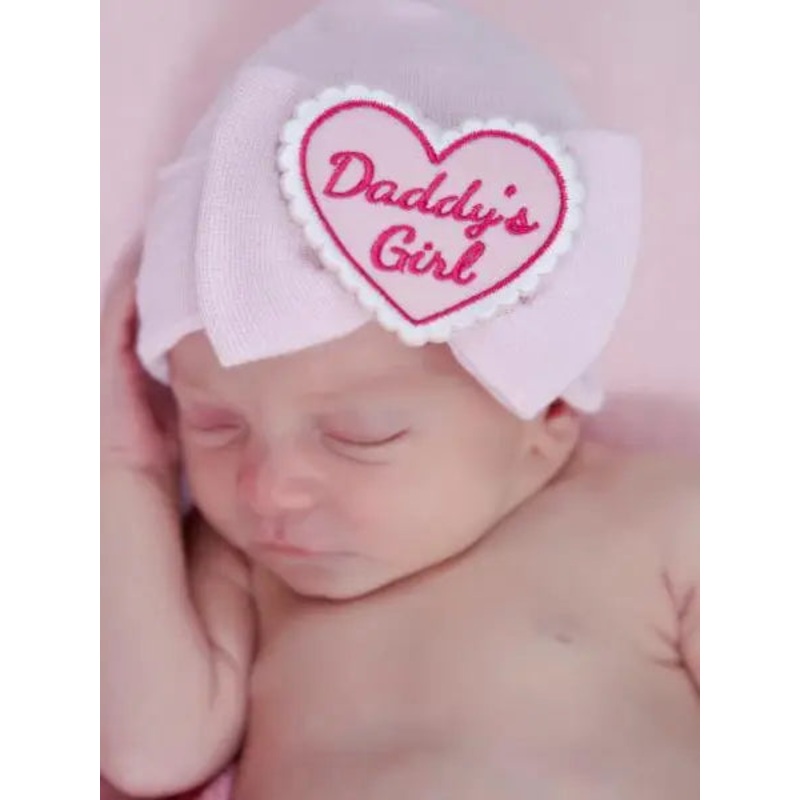 Daddy’s Girl Hospital Hat: Pink Newborn