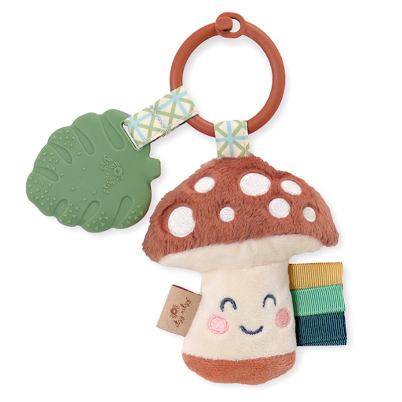 Itzy Pal Plush + Teether: NEW Mushroom