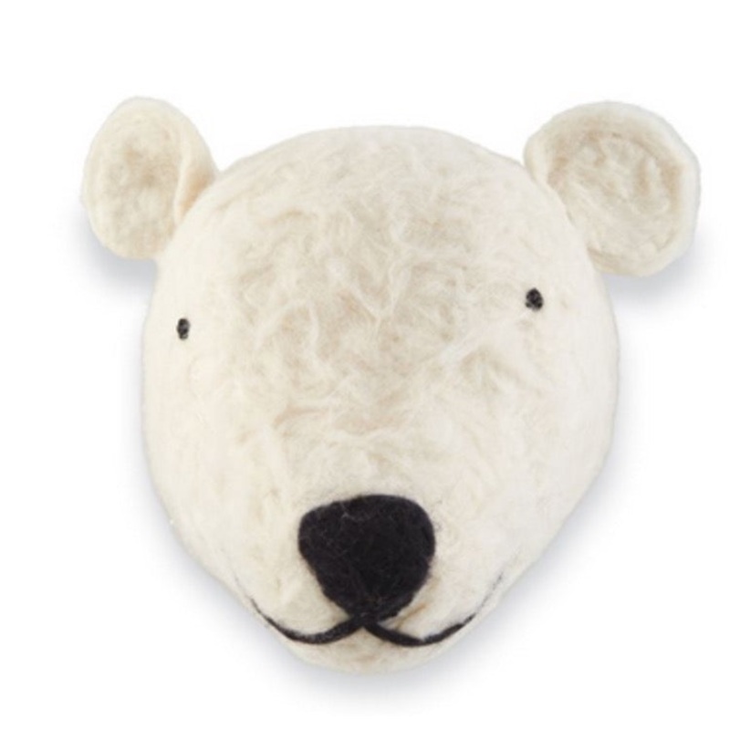 Large White Bear Wall Mount