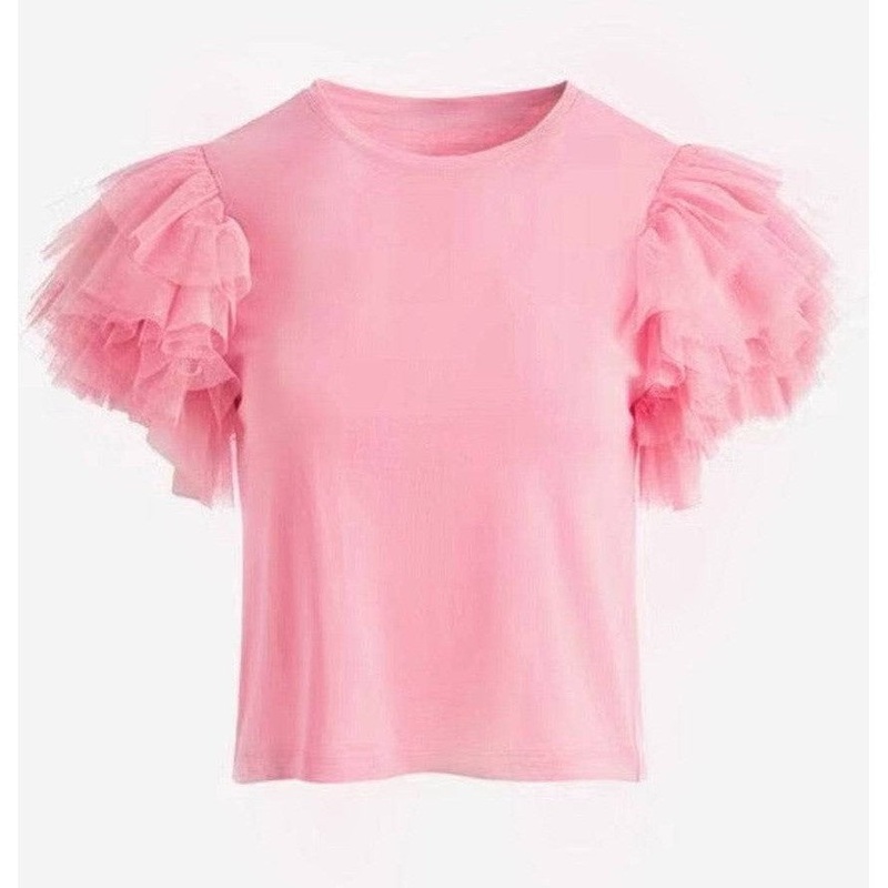Lola + The Boys Pink Ruffle Sleeve Tee 2