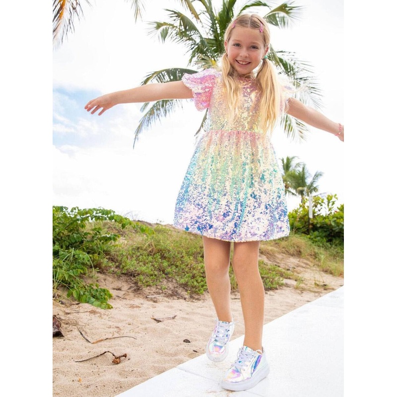 Lola + The Boys Sequin Ombre Dress 1T