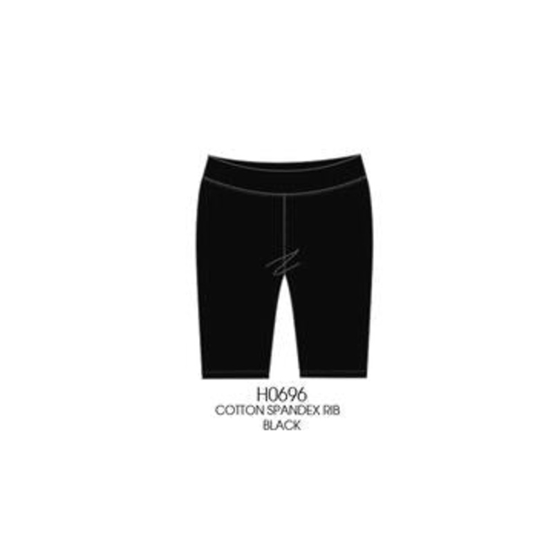 Paper Flower Rib Bike Short Black S