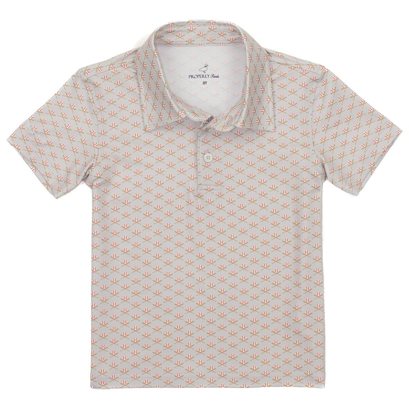 Properly Tied Boys Inlet Polo Baseball 2T