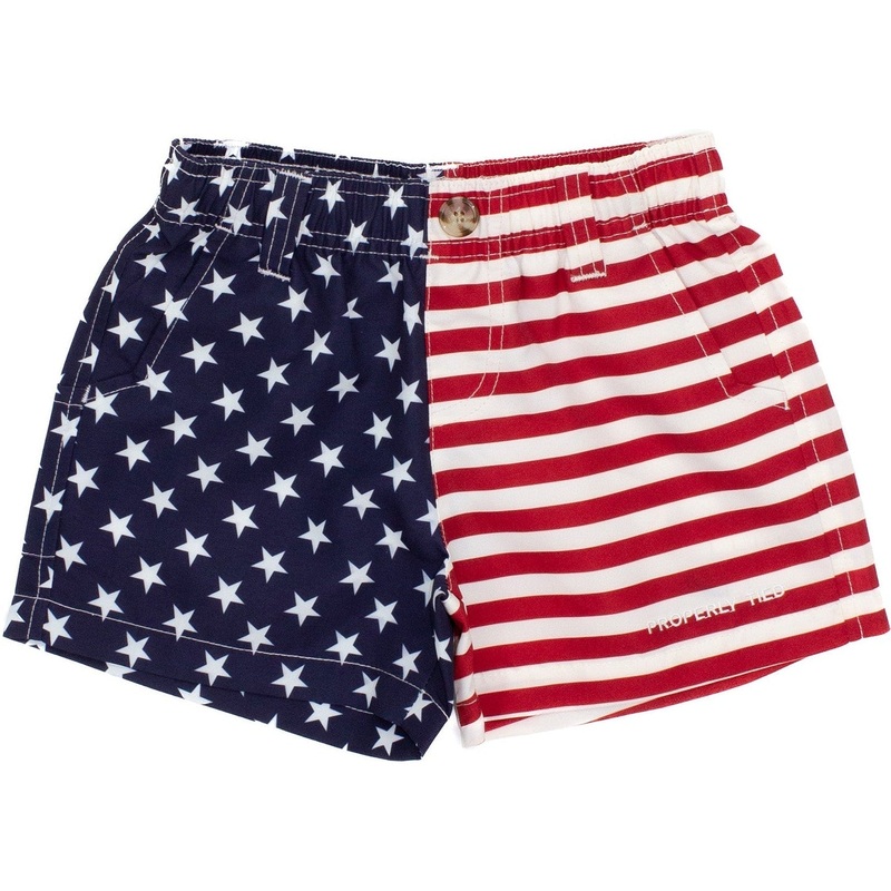 Properly Tied Lucky Duck Mallard Short | Freedom Flag 2T