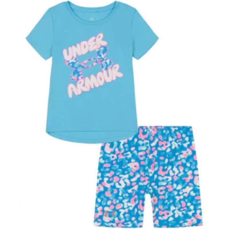 UA Core Bubble Bike Short Set Sky Blue 9-12M