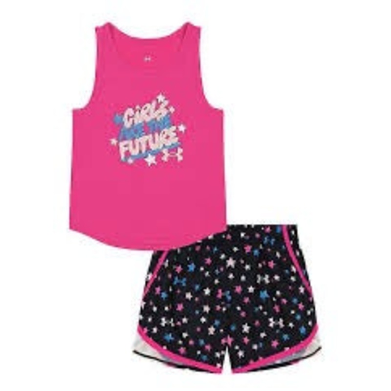 UA FUTURE STAR TANK SET REBEL PINK 9-12M