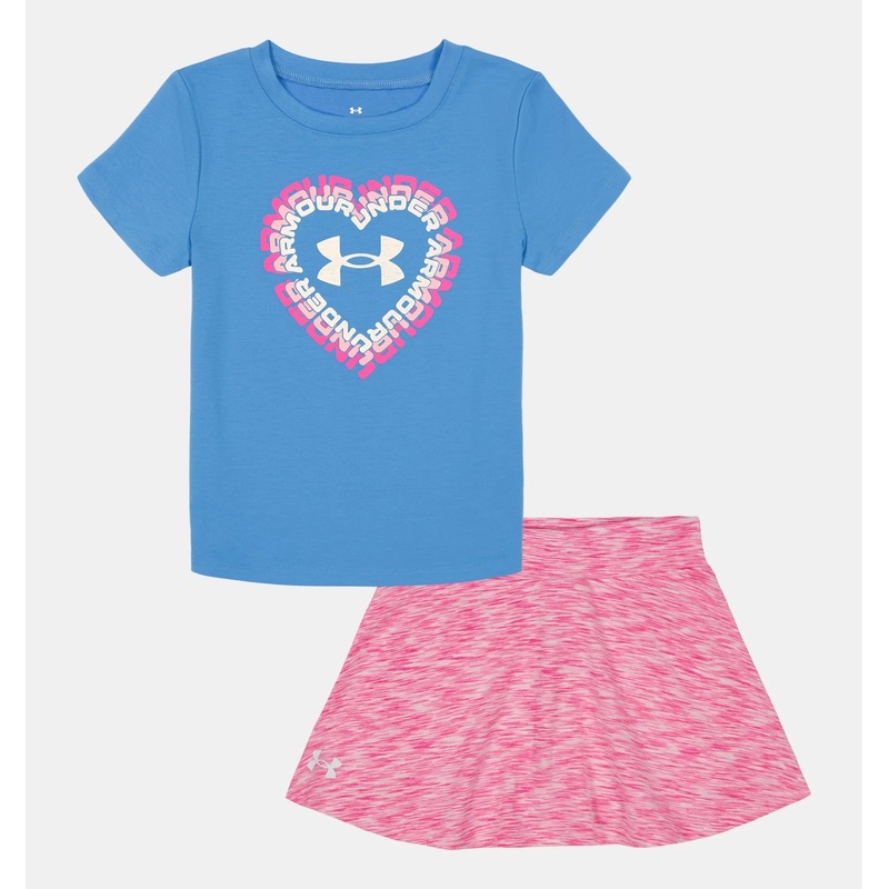 UA HEART SKORT SET VIRAL BLUE 9-12M