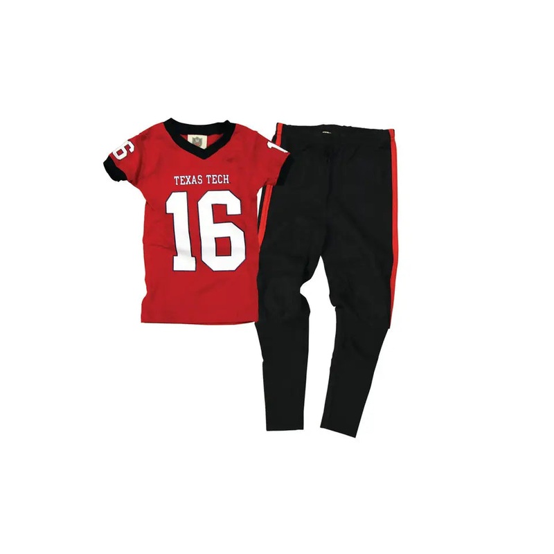 Wes & Willy Texas Tech Red Raiders Ss Football Pajamas 2T