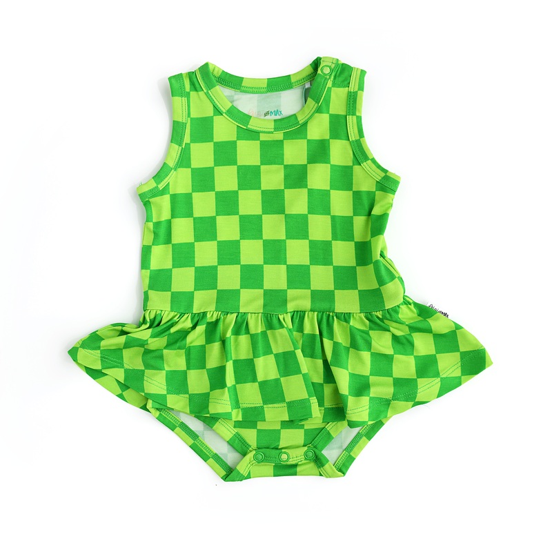 Bamboo Tank Tutu Baby Dress Clothing Green Neon Tutu Brad 0-3M