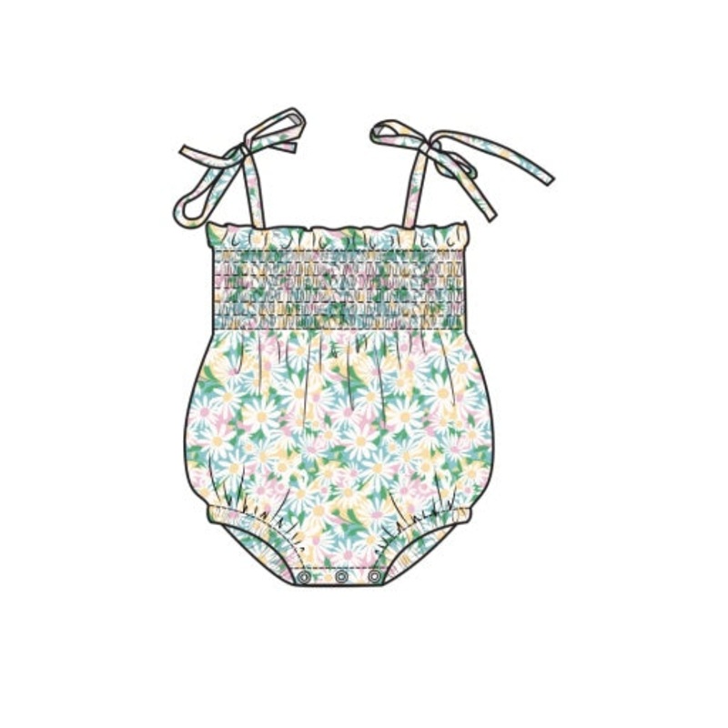 Color Fill Daisies Tie Strap Bubble 0-3M